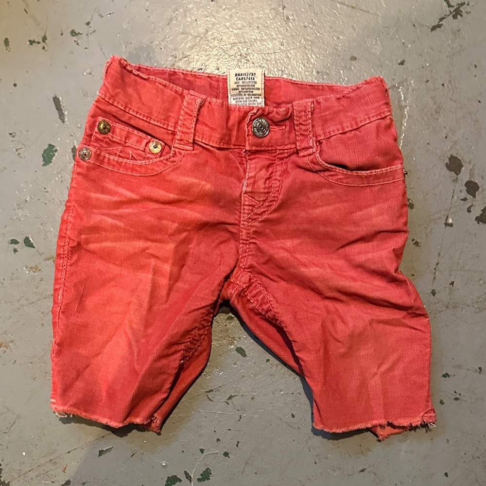 True Religion Kids Red Denim Shorts